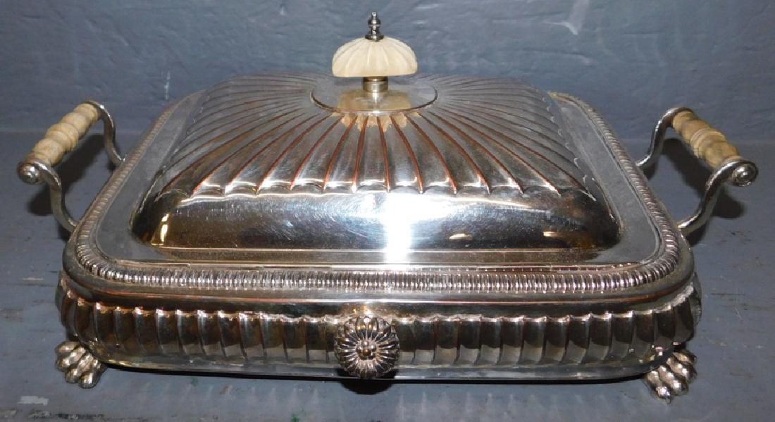 Early Sheffield asparagus server. 12" x 8". (1 of 3)