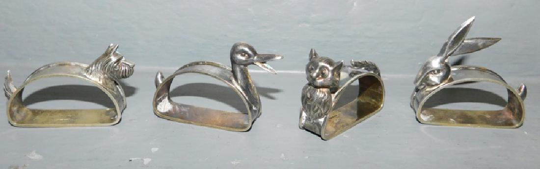 4 sterling figural napkin rings (1 of 1)