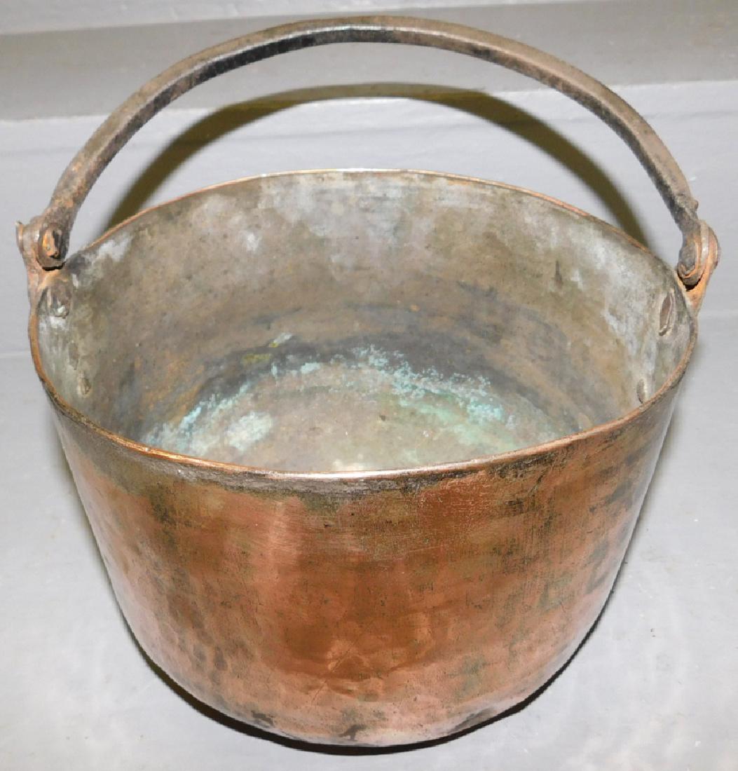 Early Hammered copper hand forged bucket. (1 of 2)