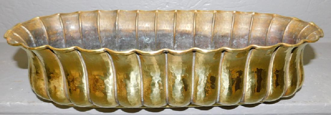 Italian Brass Window planter. 16" long. (1 of 4)