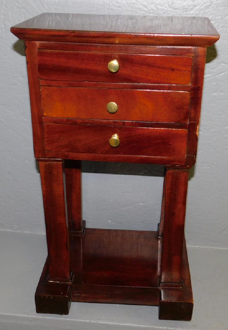 3 drawer mahogany diminutive table. (1 of 1)