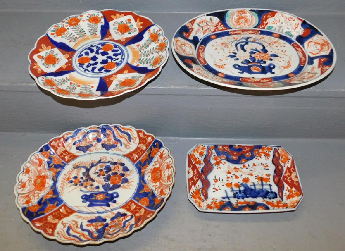 3 Imari trays and plate. (One platter as is). (1 of 2)