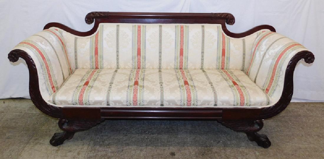 American mahogany classical sofa. (1 of 4)