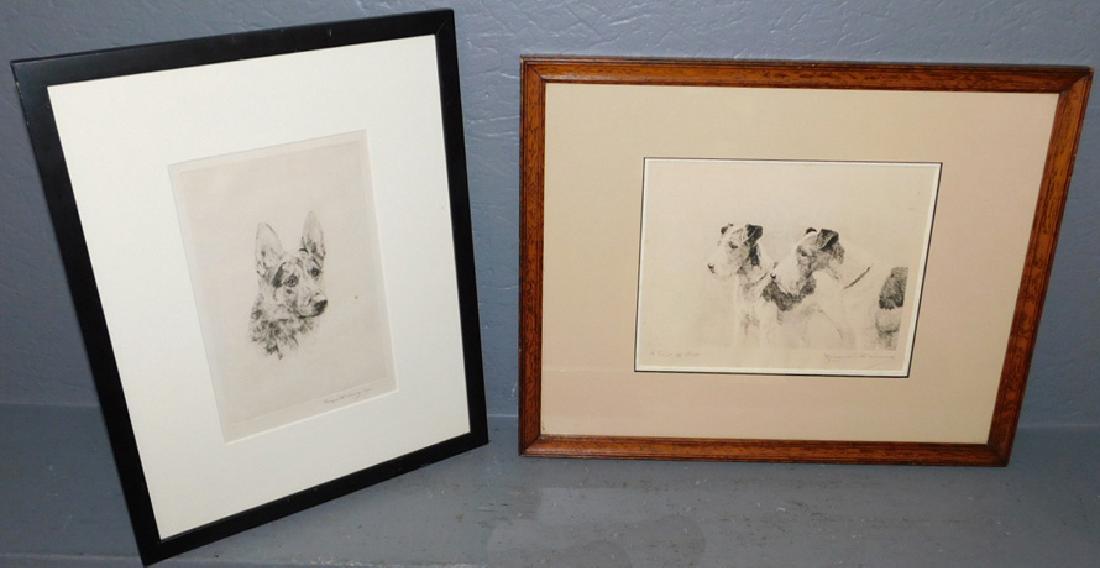2 early Signed Marguerite Kirmse engravings (1 of 3)