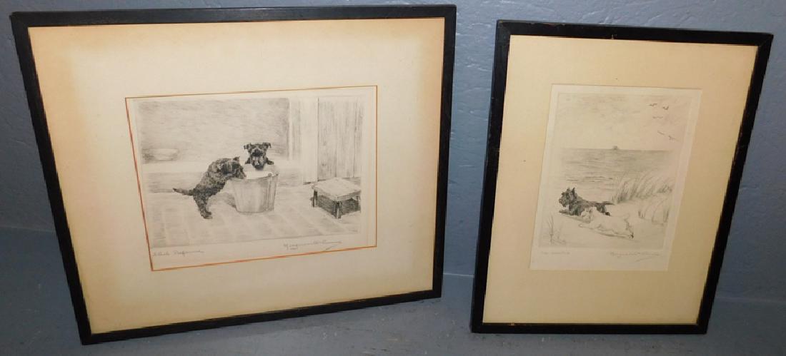 2 early Signed Marguerite Kirmse engravings (1 of 3)