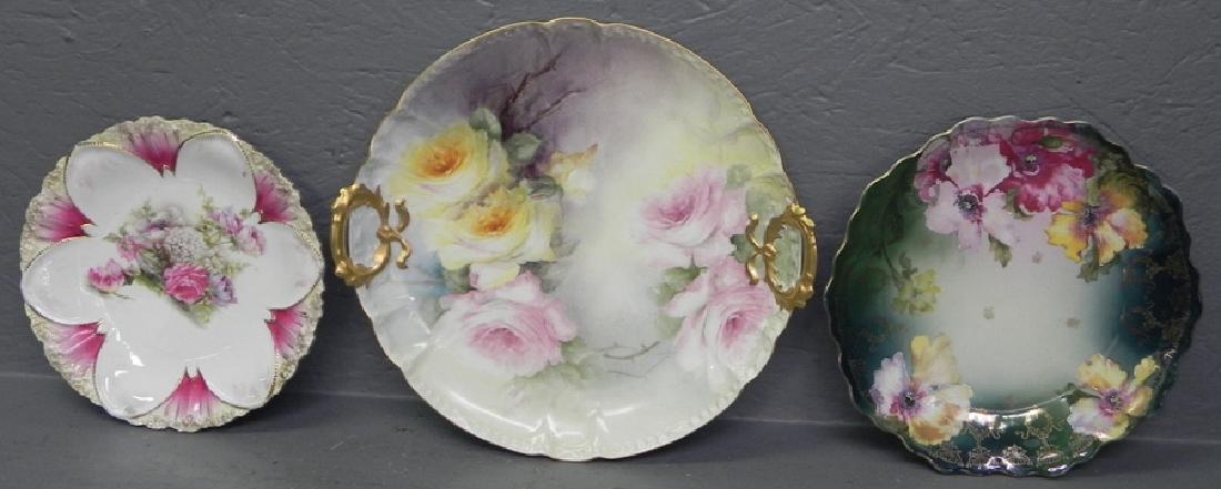 3 hand painted plates (1 R.S. Prussia/ 1 Limoges) (1 of 1)