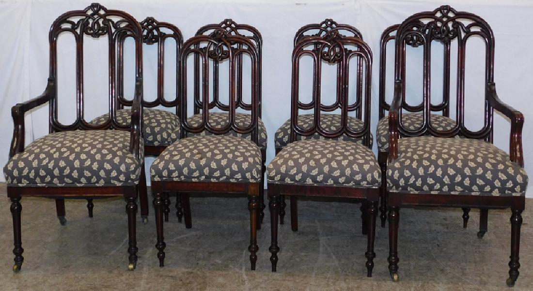 Set of 8 New York Gothic dining chairs. (1 of 3)