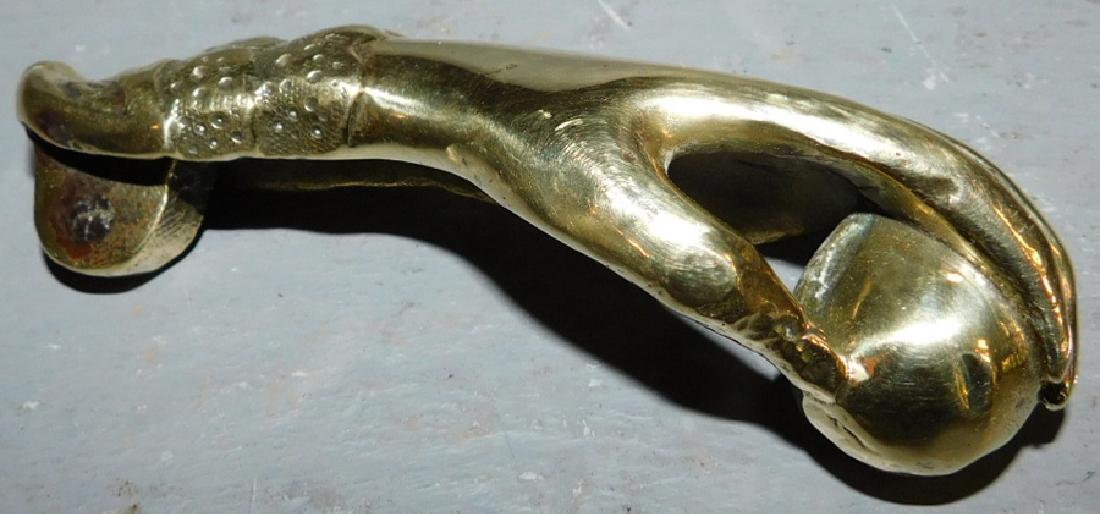 Early brass door knocker. 5" long (1 of 3)