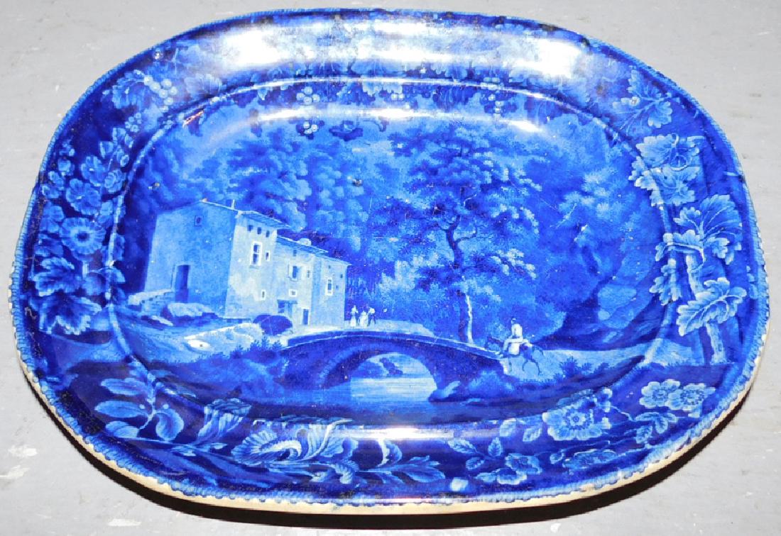 Historical blue transfer platter for French market (1 of 3)