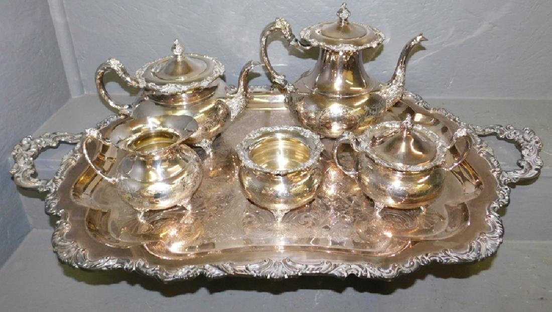 6 pc. Silver plate coffee and tea service. (1 of 1)