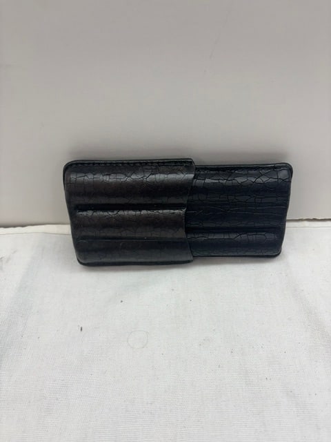 Black Leather Cigar Holder - 2