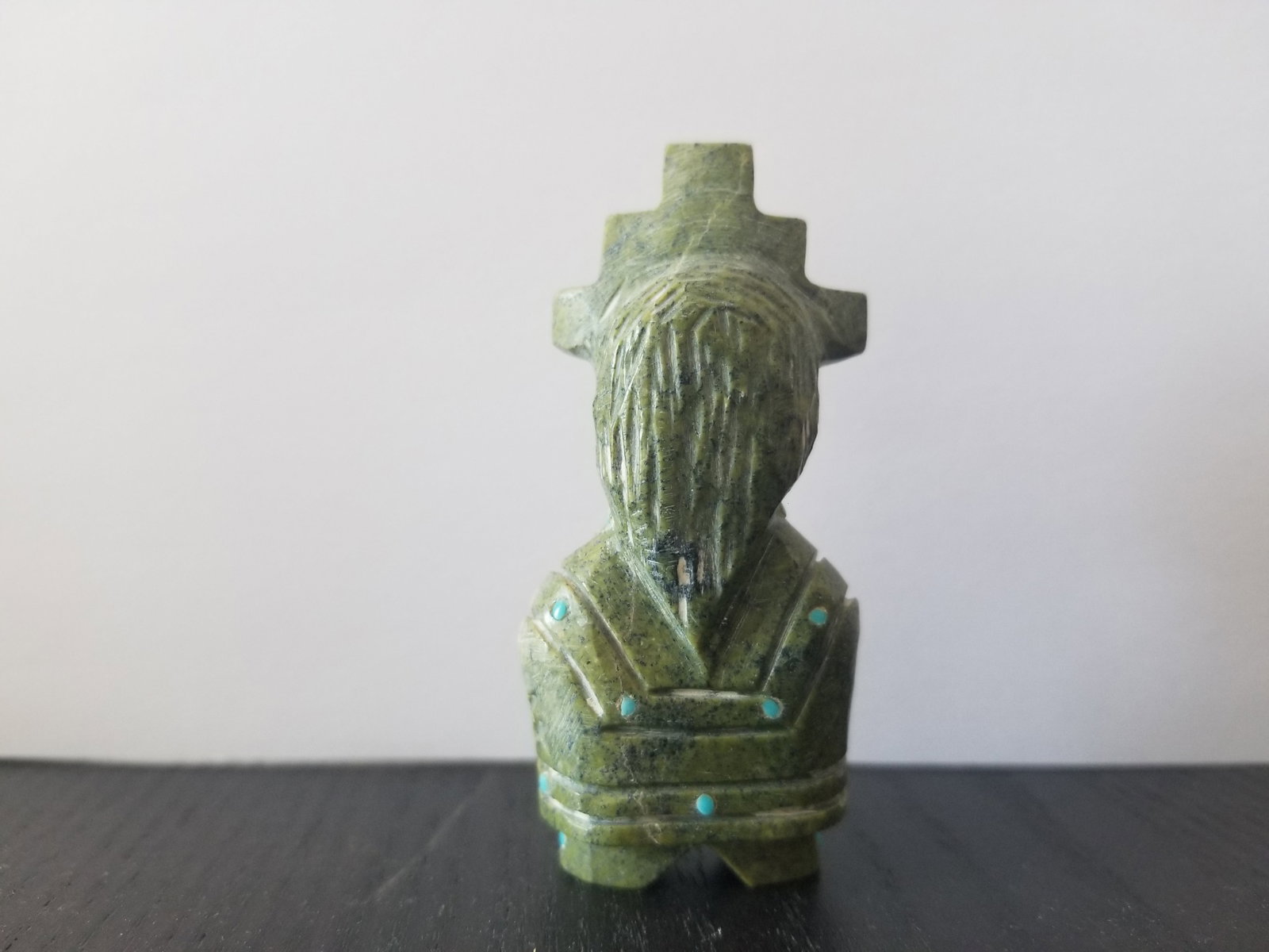 Mezcala Shaman Figurine w/Inlaid Turquoise Dots - 2