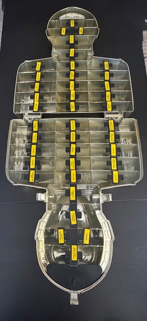 Star Wars Vintage Original C-3PO Action Figure Case Holder with figure labels inside - 1983 - 2