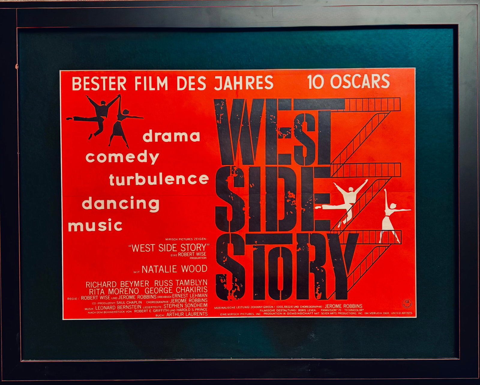 RARE - WEST SIDE STORY (1961) German AO, Original, Vintage International Film Poster (1 of 1)