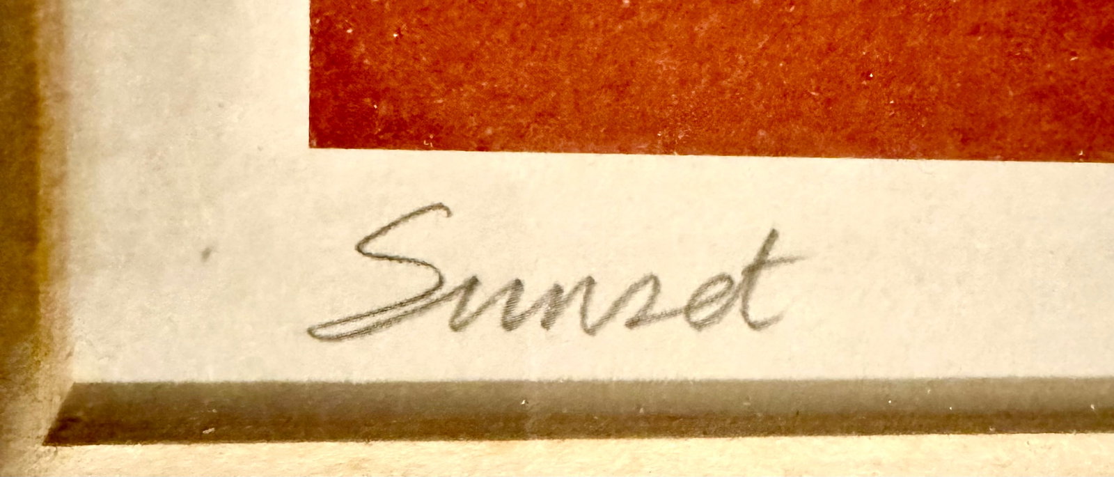 RARE, 1999 Vintage, Signed, Offset Lithograph, "Sunset" by designer, Amaina, - 2