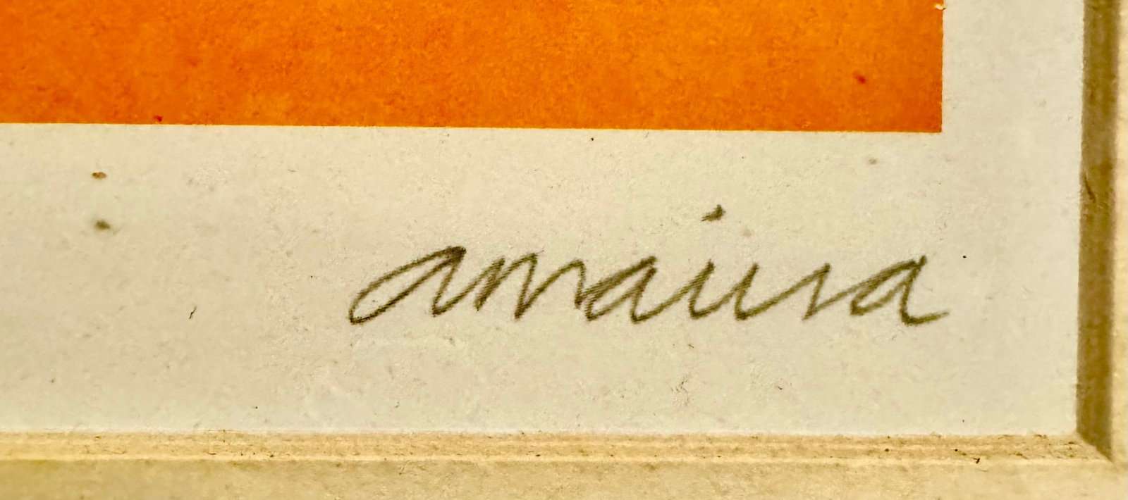 RARE, 1999 Vintage, Signed, Offset Lithograph, "Sunset" by designer, Amaina, - 3