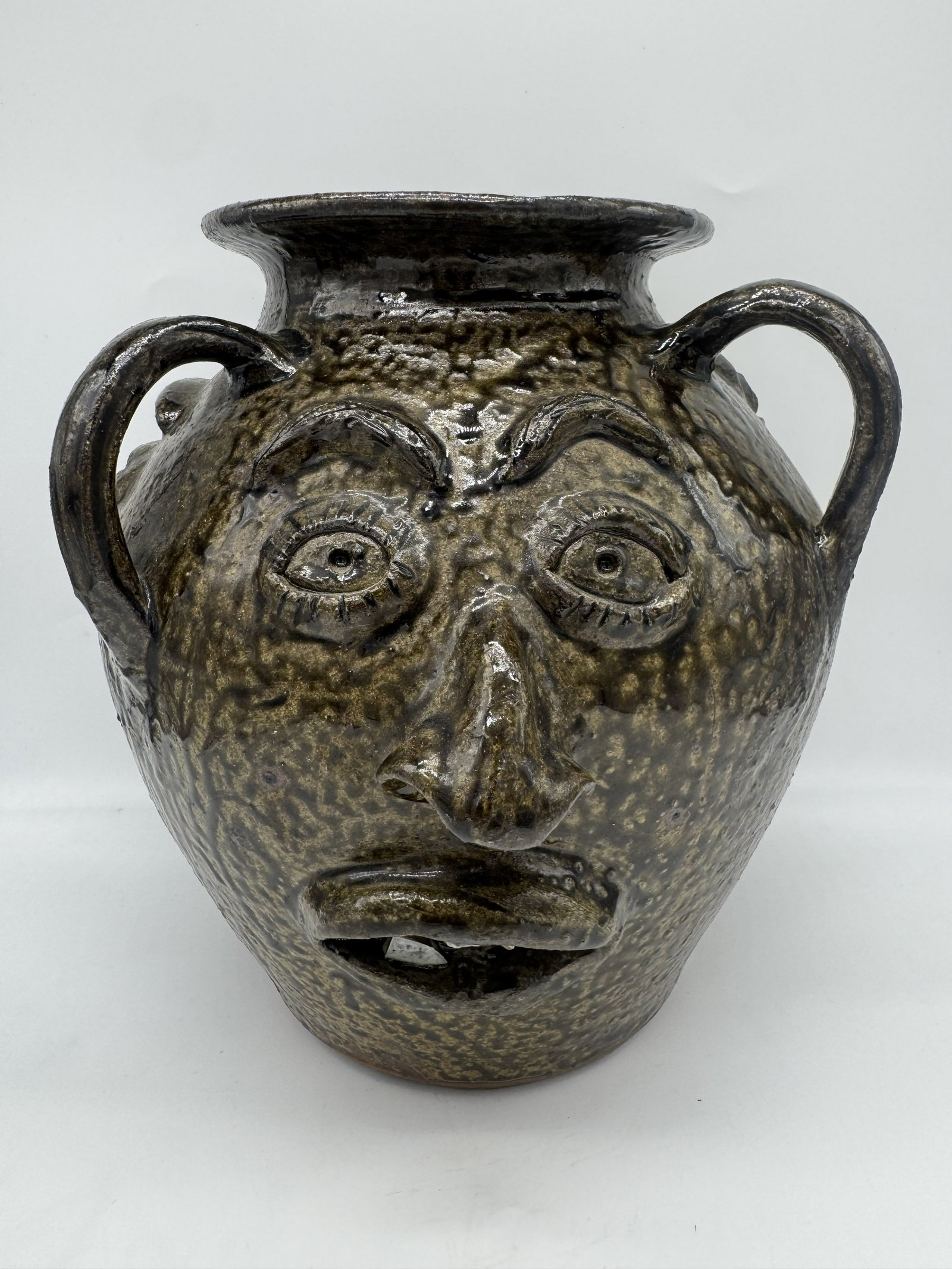 Billy Henson, Cleater Meaders, and Charles Brown Face Jug (1 of 4)
