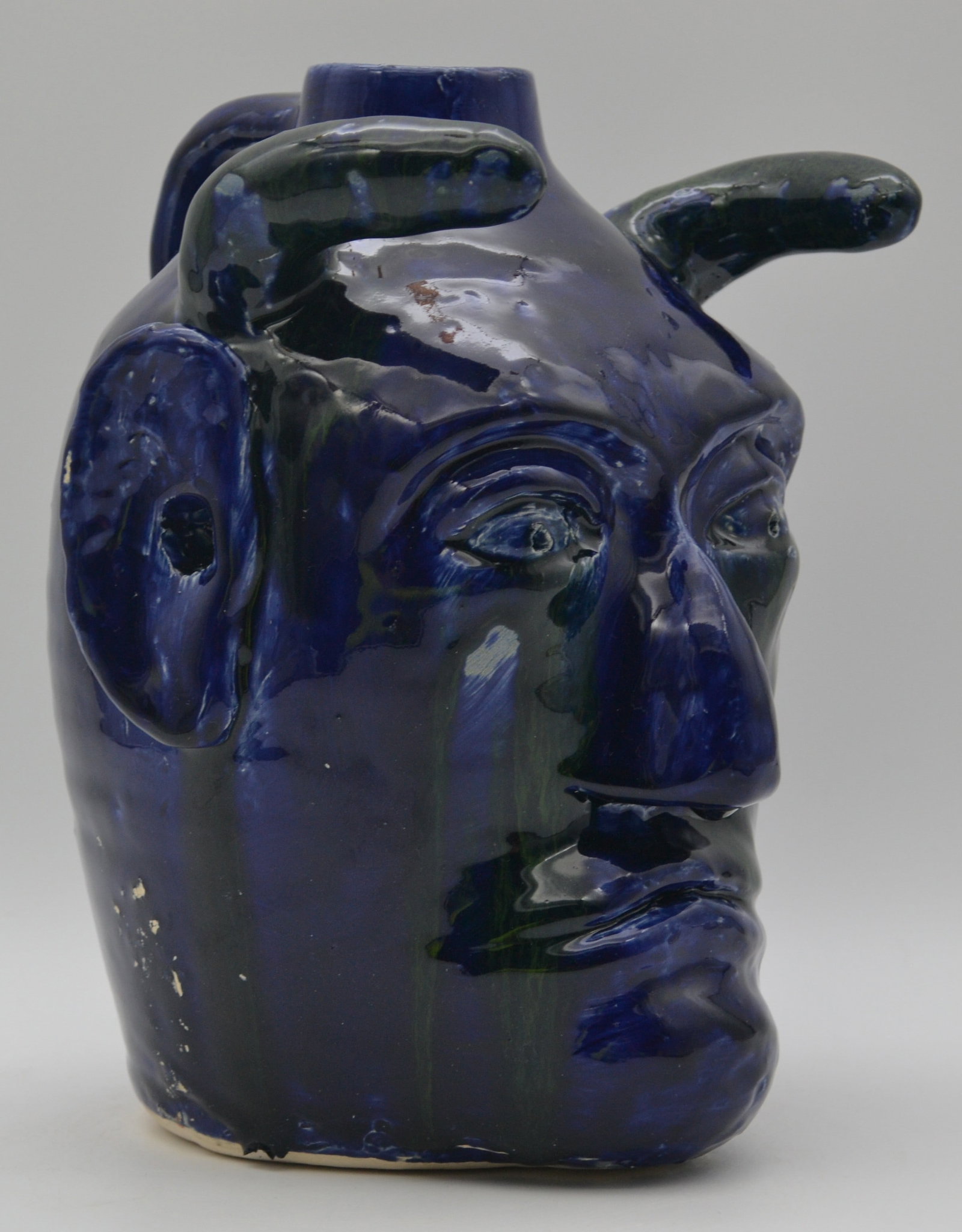 Extremely Rare Edwin Meaders Devil Face Jug - 8