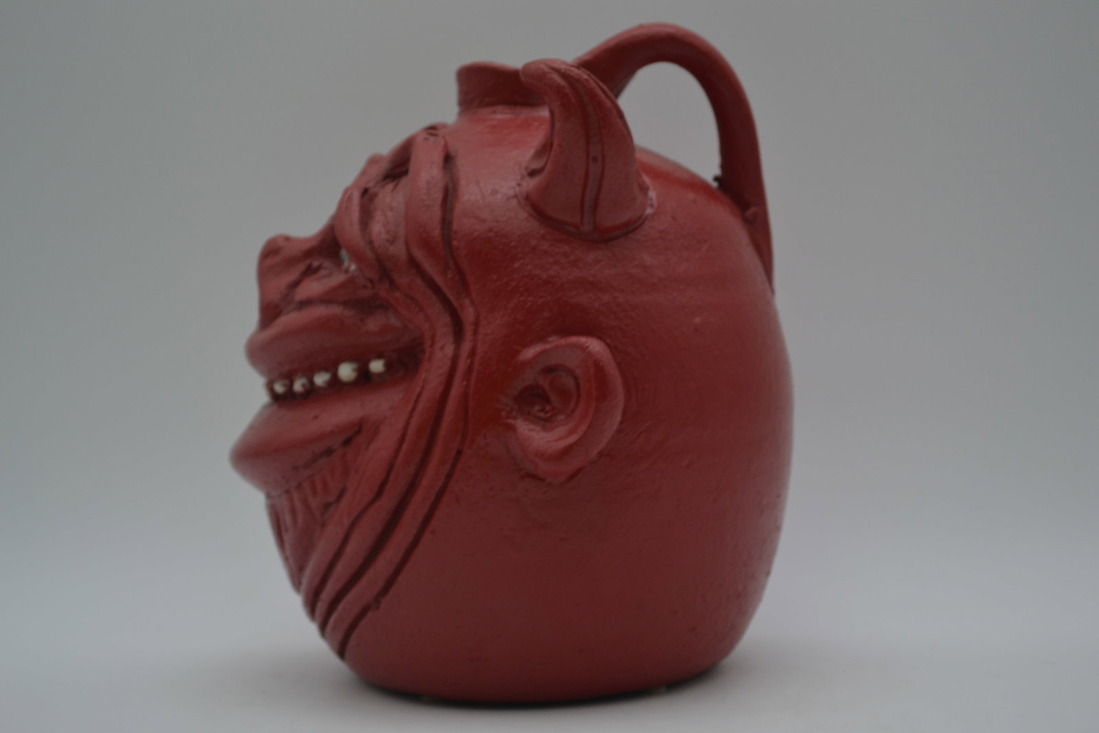 Clete Meaders Red Devil Face Jug - 4