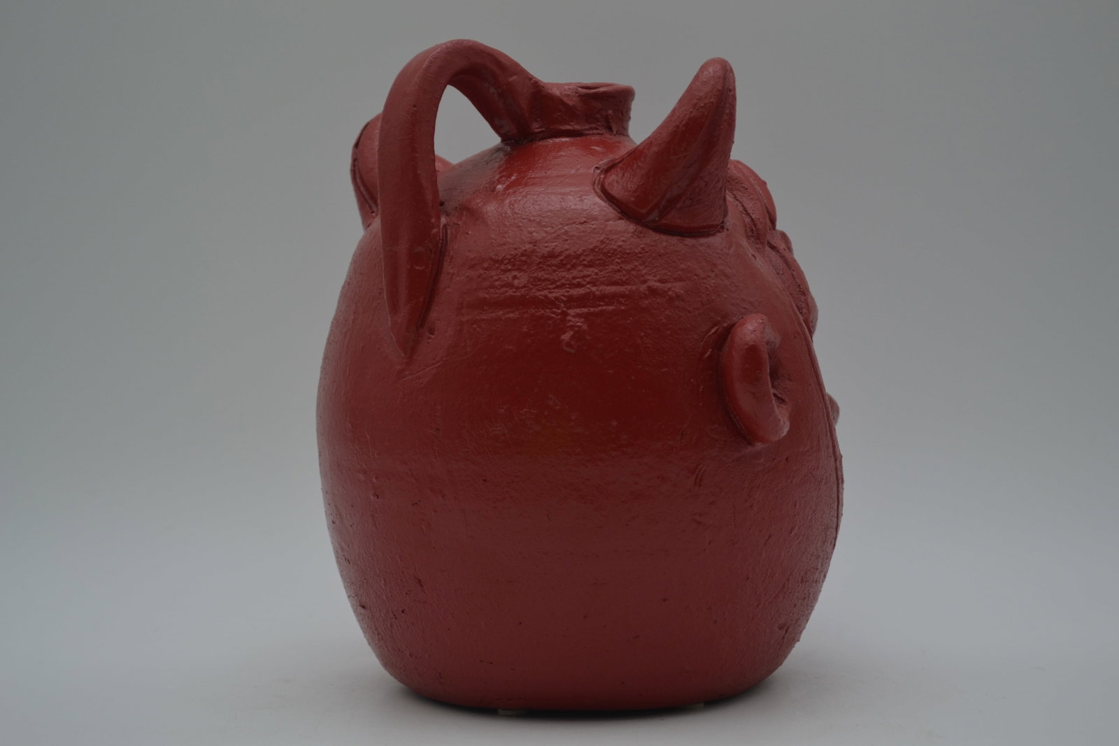 Clete Meaders Red Devil Face Jug - 6