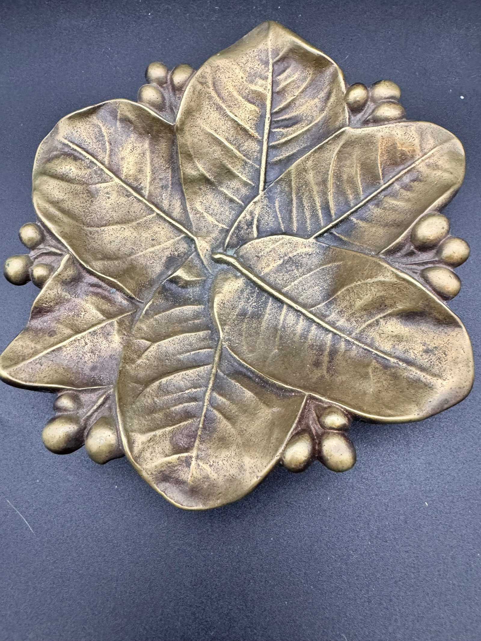 Brass Layered Lemon Leaf Dish - 2