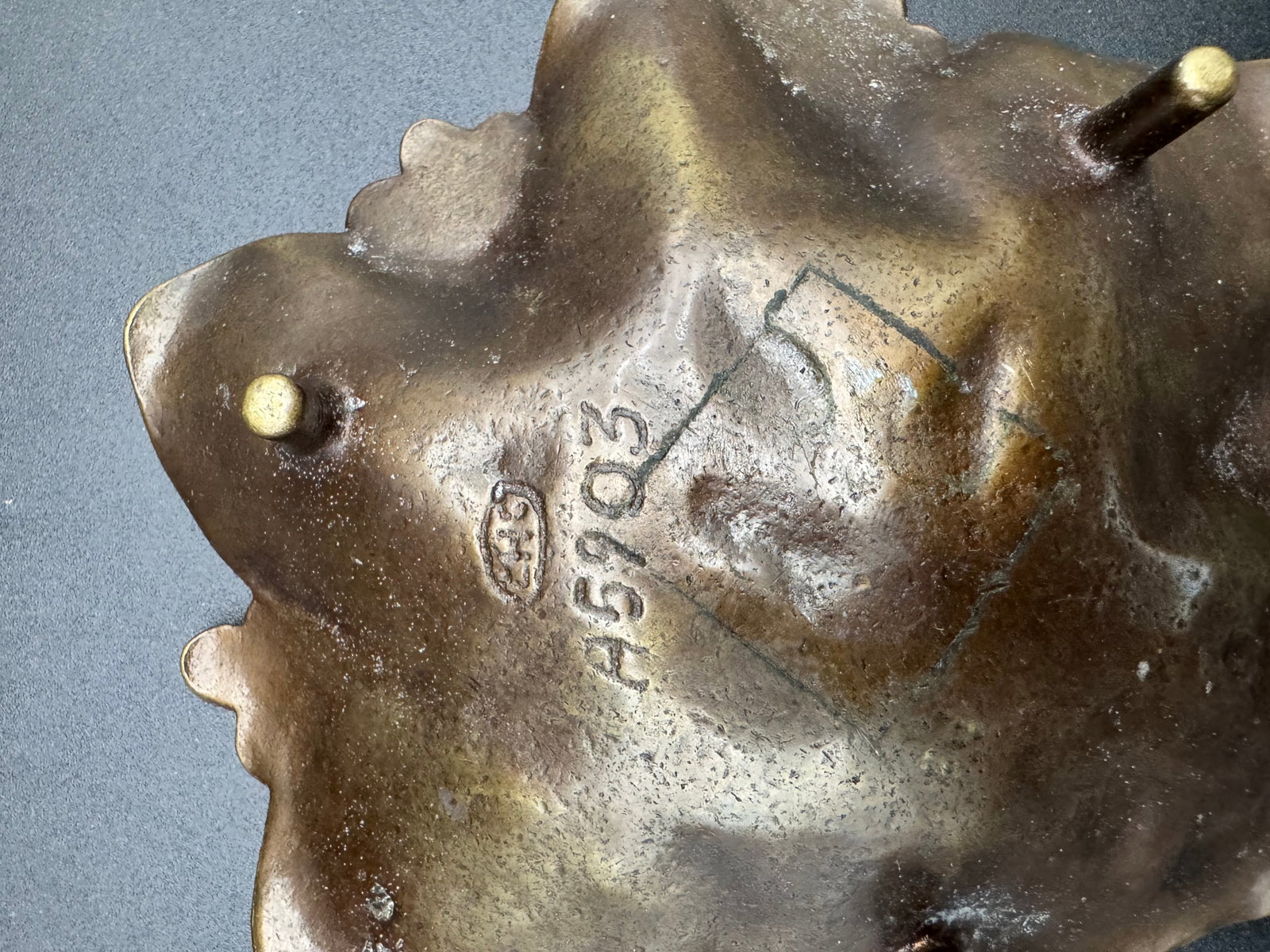 Brass Layered Lemon Leaf Dish - 5