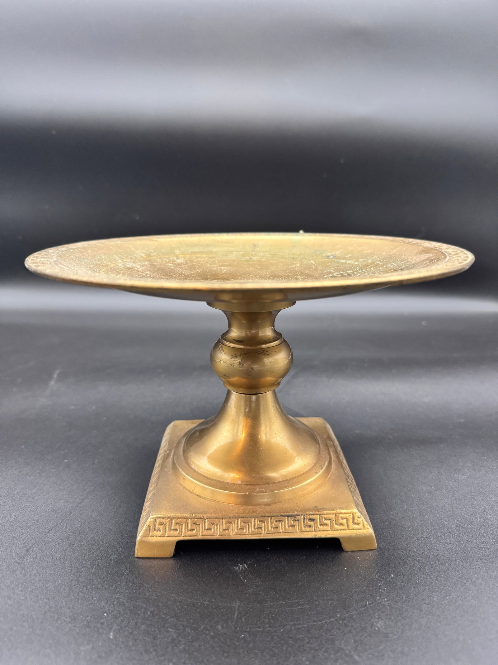 Neoclassical Solid Brass Pedestal - 2