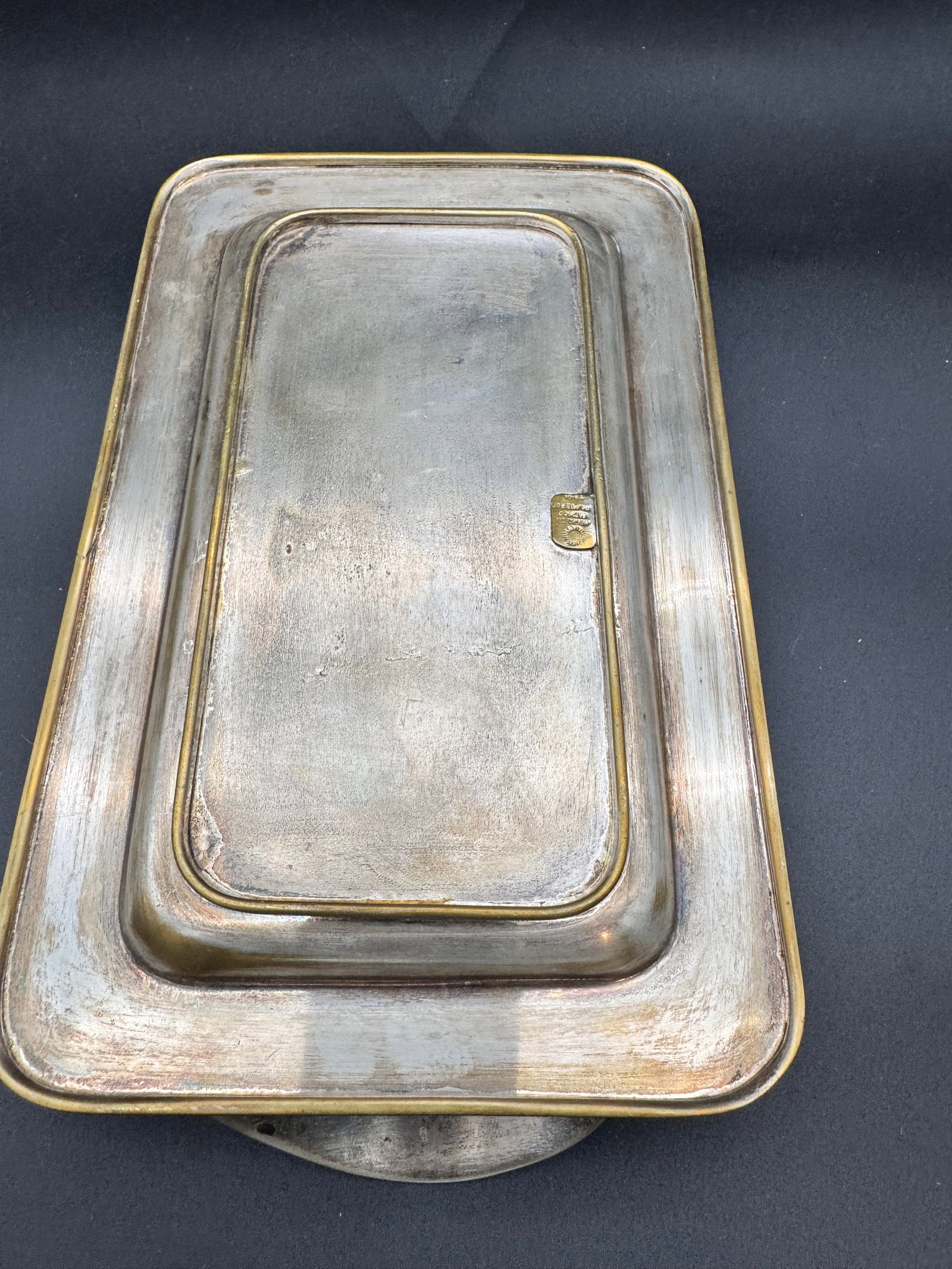 Vintage Mexican Trinket / Coin / Or Cordial Tray with Inlay - 9