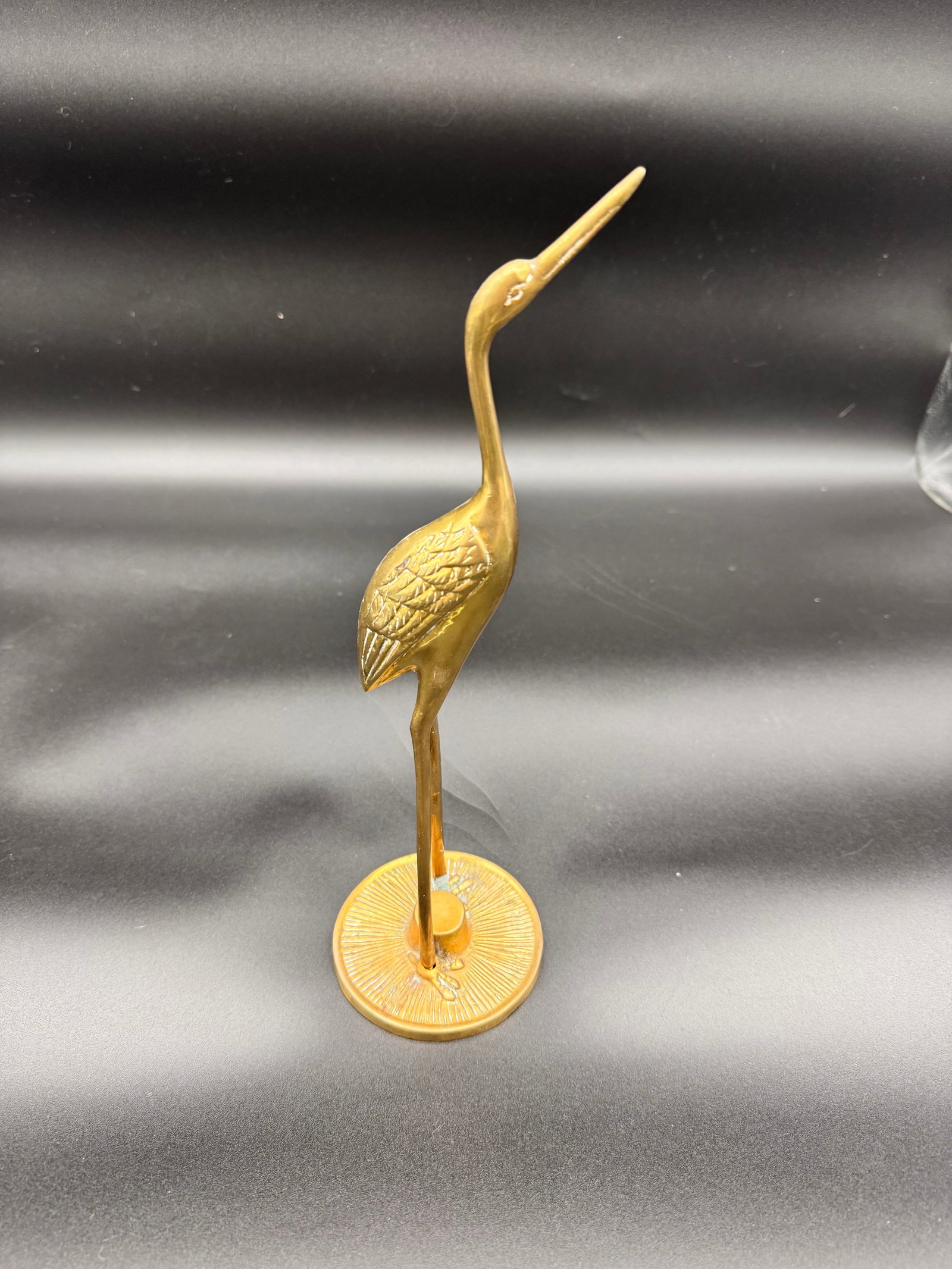 Brass Crane Statue - 2