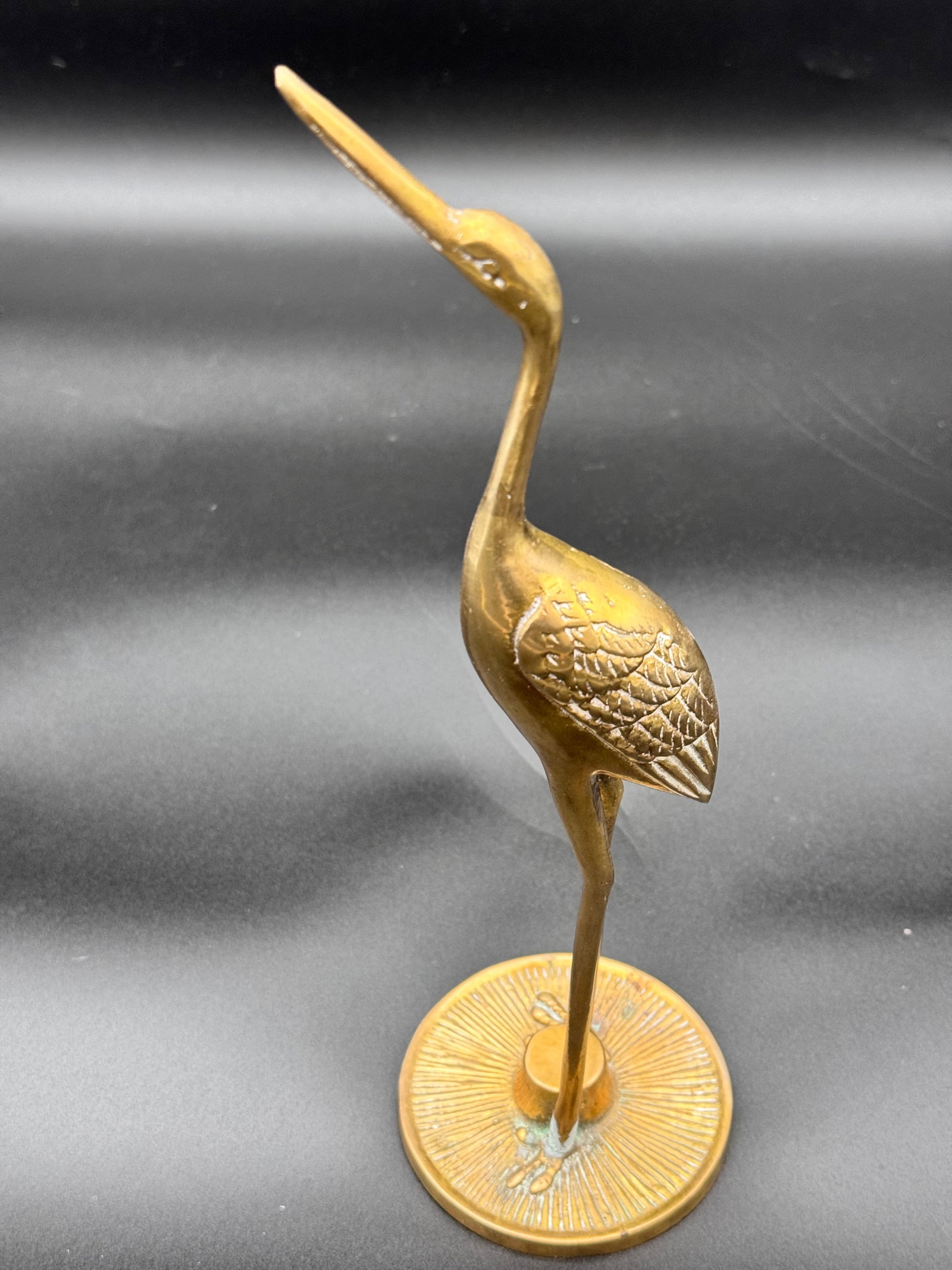 Brass Crane Statue - 4