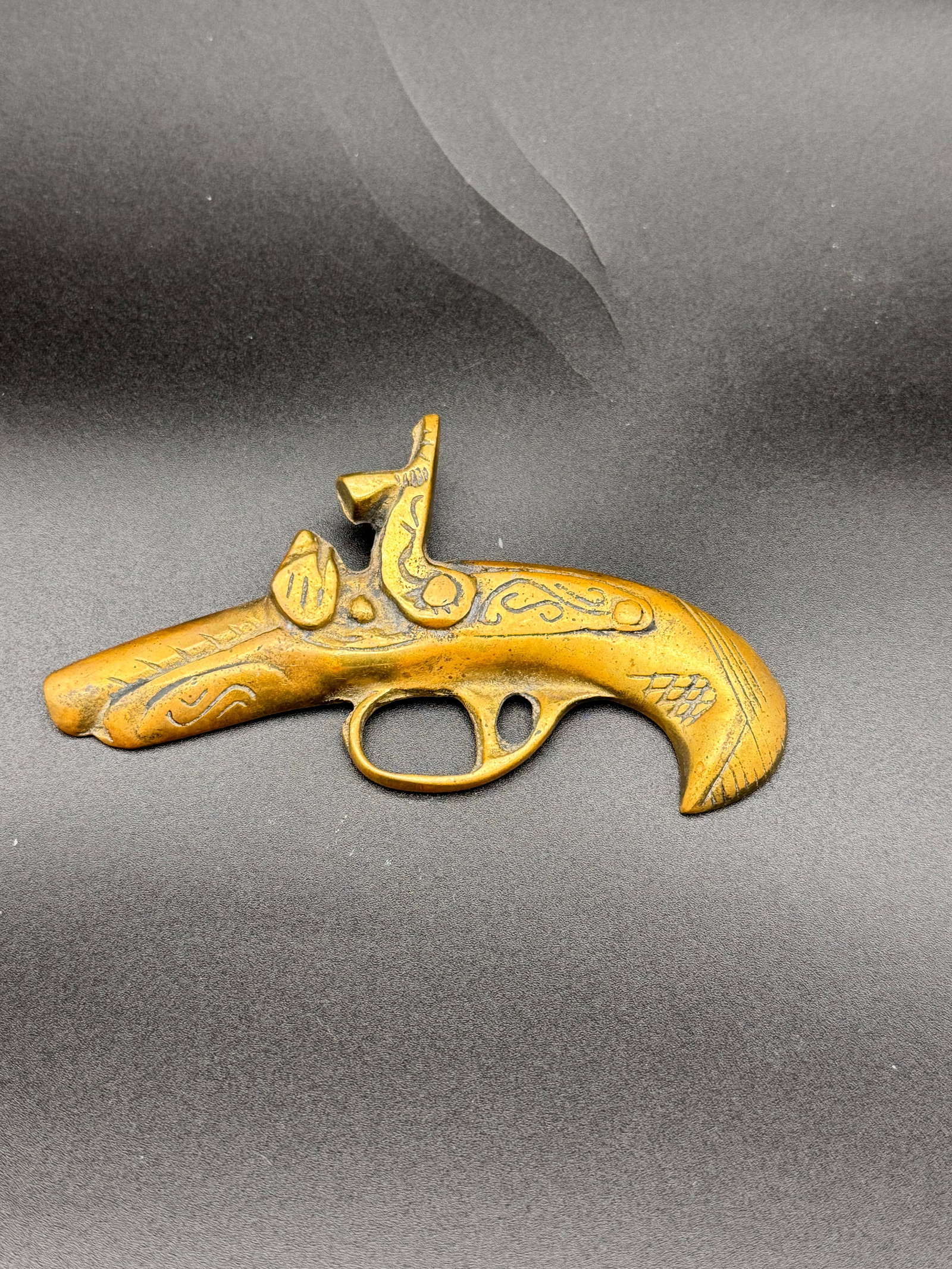 Brass Replica Flintlock Pistol (1 of 2)