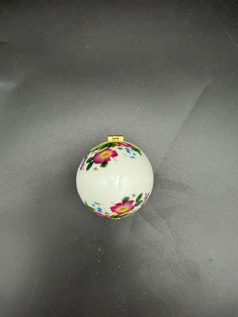 Floral Hinged Porcelain Egg - 2