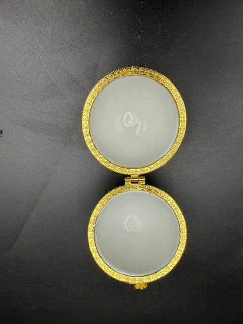 Floral Hinged Porcelain Egg - 4