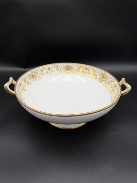 Nippon Hand Painted Gold and White Serving Bowl (1 of 7)