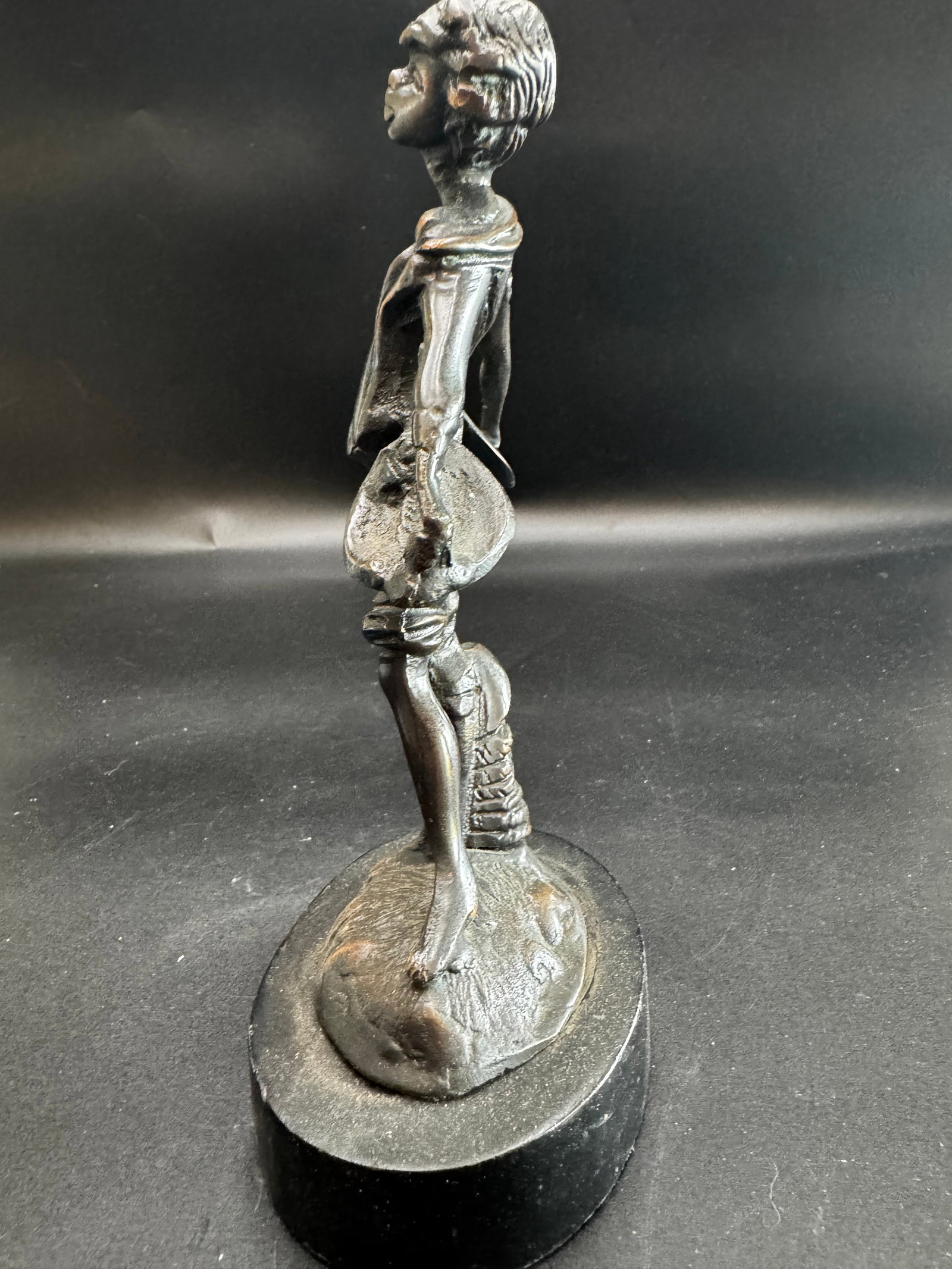 Vintage Bronze Fishmonger Statue - 5