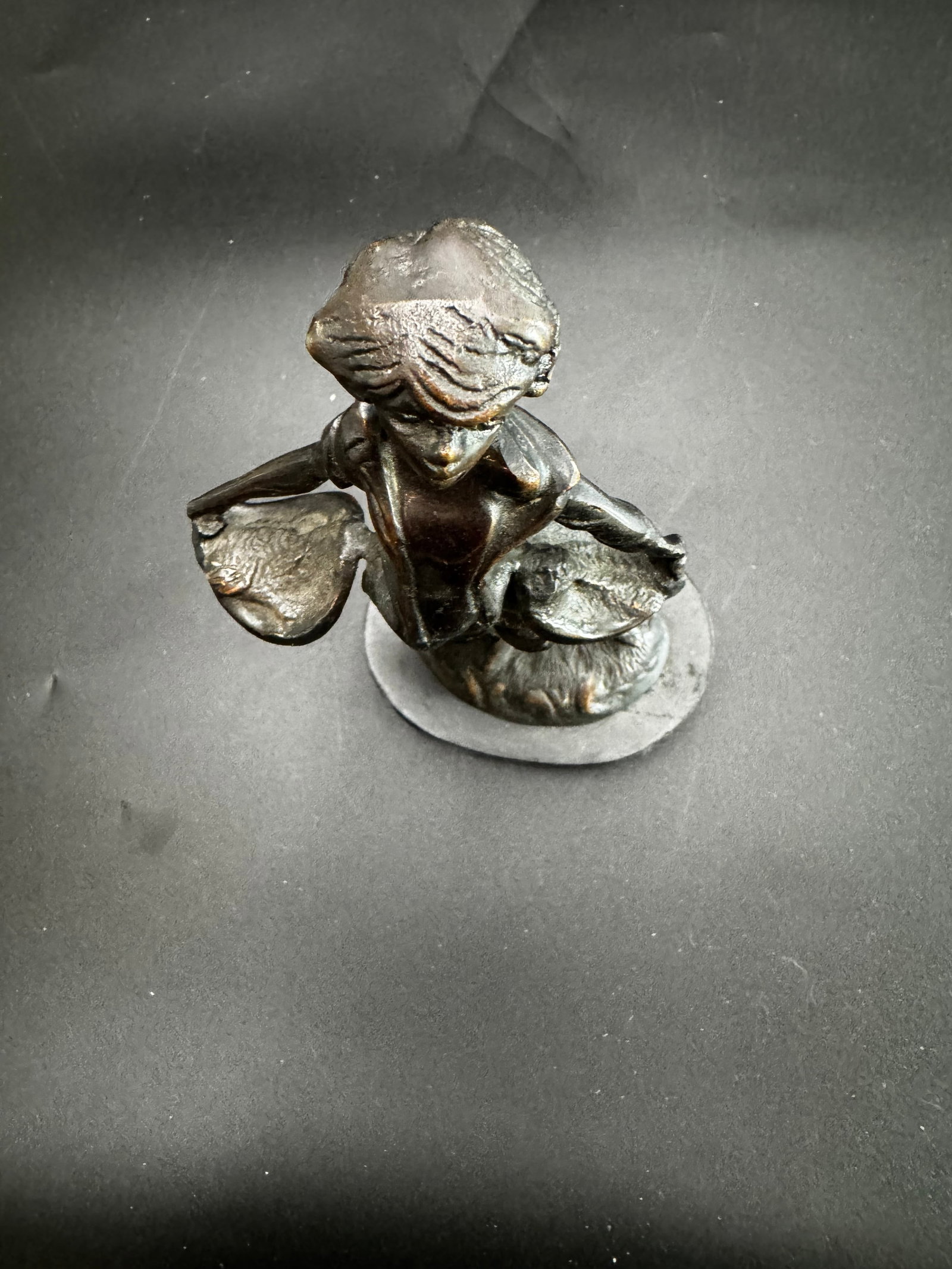 Vintage Bronze Fishmonger Statue - 7