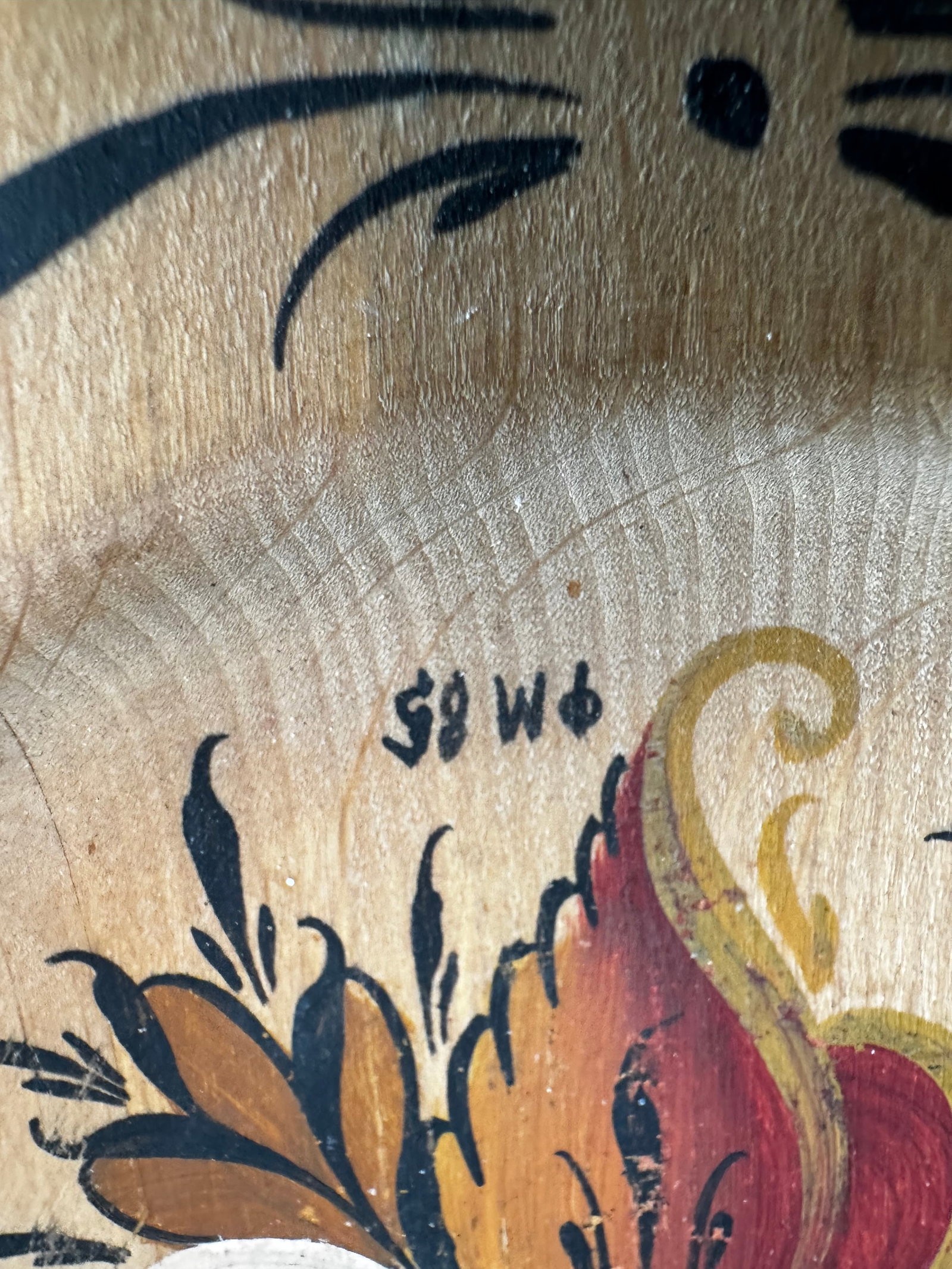 Hand Painted Wood Dish - 3