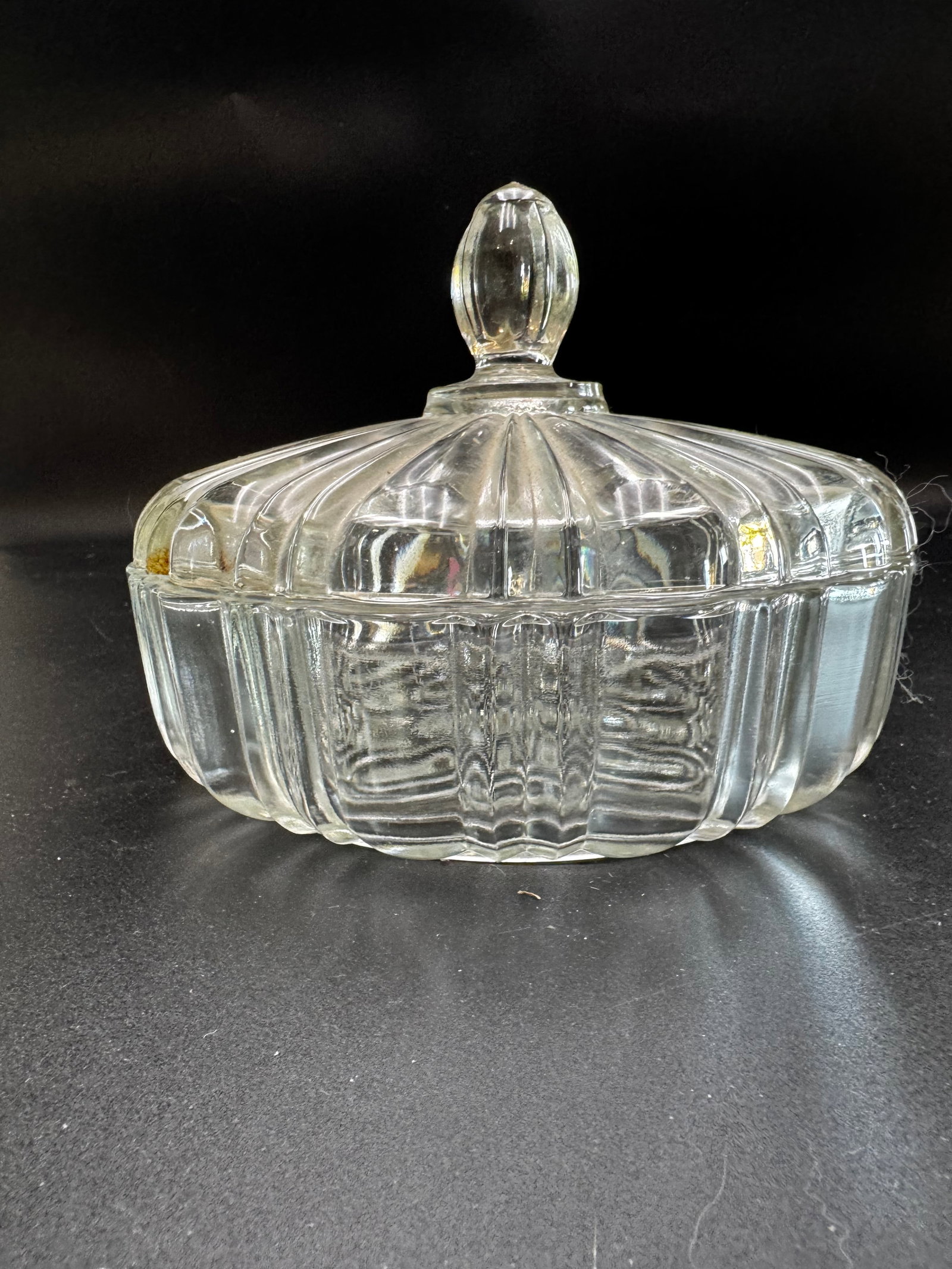 Anchor Hocking "Old Cafe" Glass Candy Jar with Lid (1 of 7)