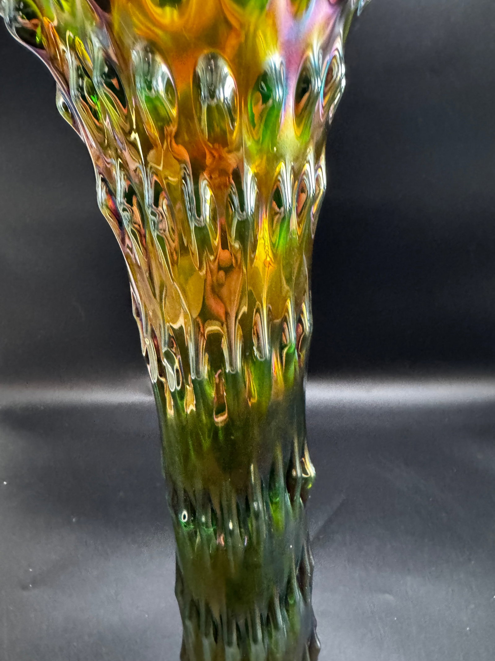 Fenton "Rustic" Carnival Glass Vase - 3