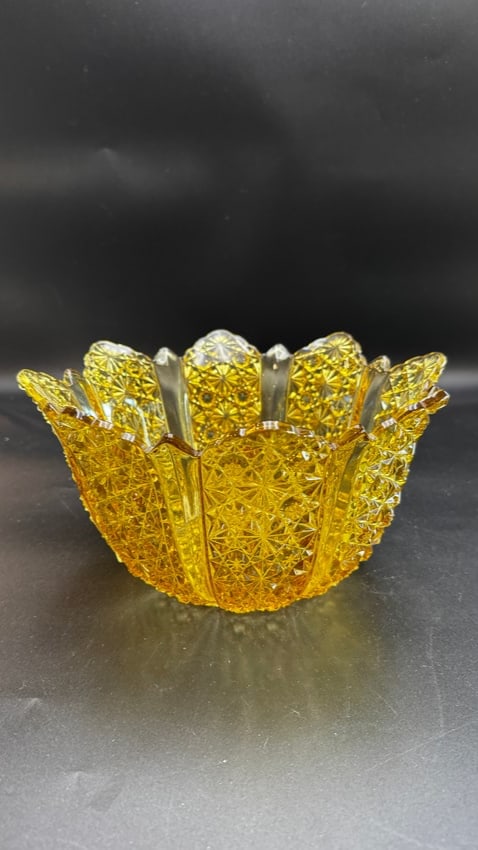 Ellarose MCM Amber Colored Glass Bowl (1 of 3)