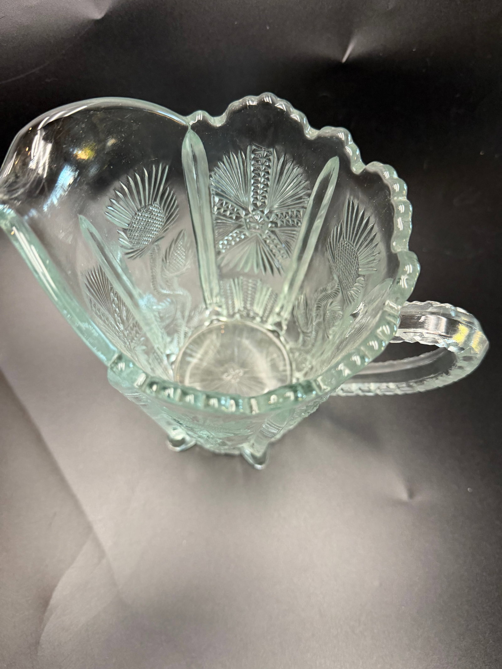Higbee Pressed Glass Pitcher - 3