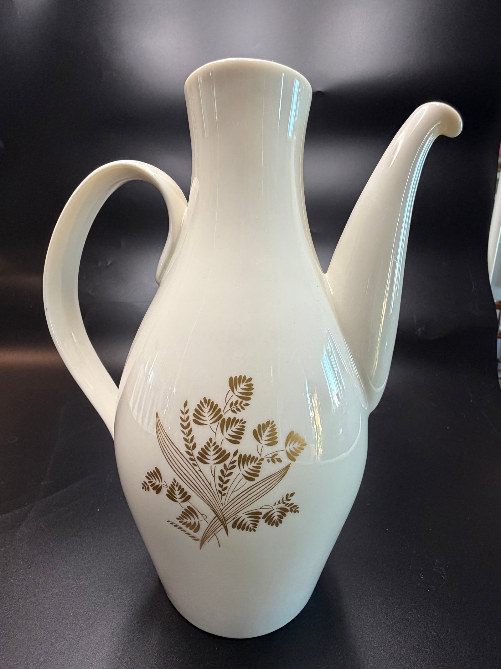 Vintage Castleton China Coffee Pot in Golden Meadow Pattern - 3