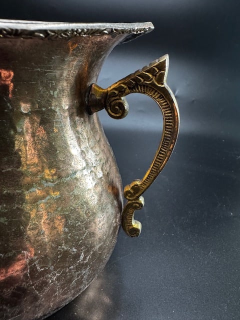 Vintage Hammered Copper Pitcher - 2