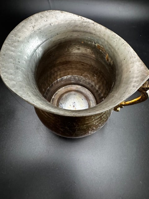 Vintage Hammered Copper Pitcher - 3
