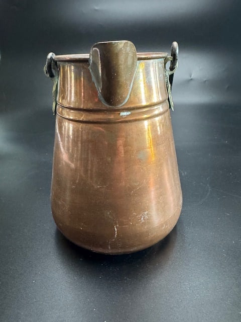 Vintage Rustic Copper Hearth / Camp Kettle - 2