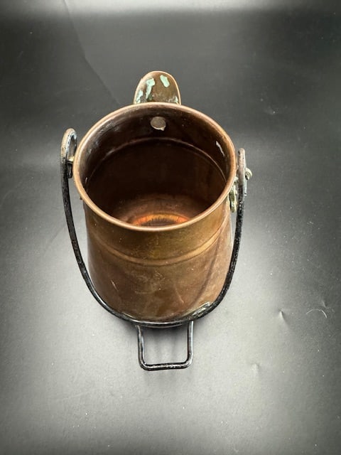 Vintage Rustic Copper Hearth / Camp Kettle - 4
