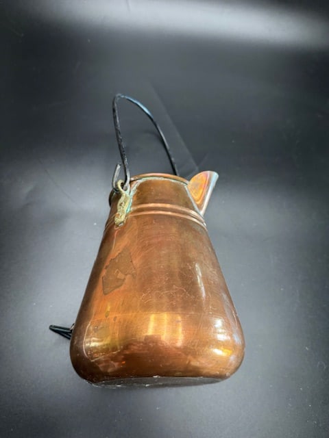 Vintage Rustic Copper Hearth / Camp Kettle - 6