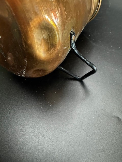 Vintage Rustic Copper Hearth / Camp Kettle - 9