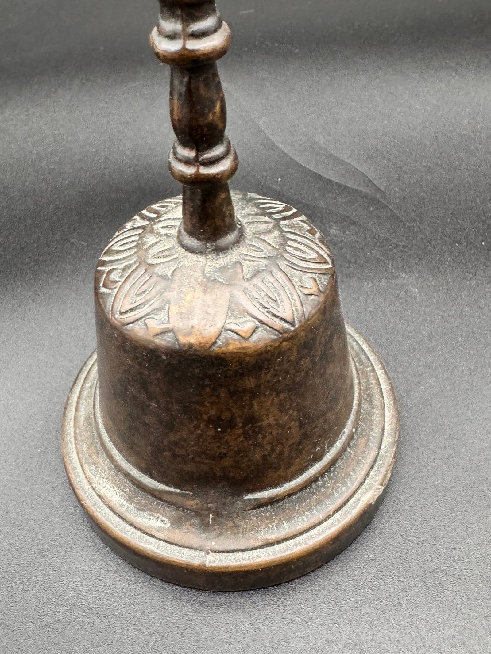 Brass Bell with Figural Handle - 3