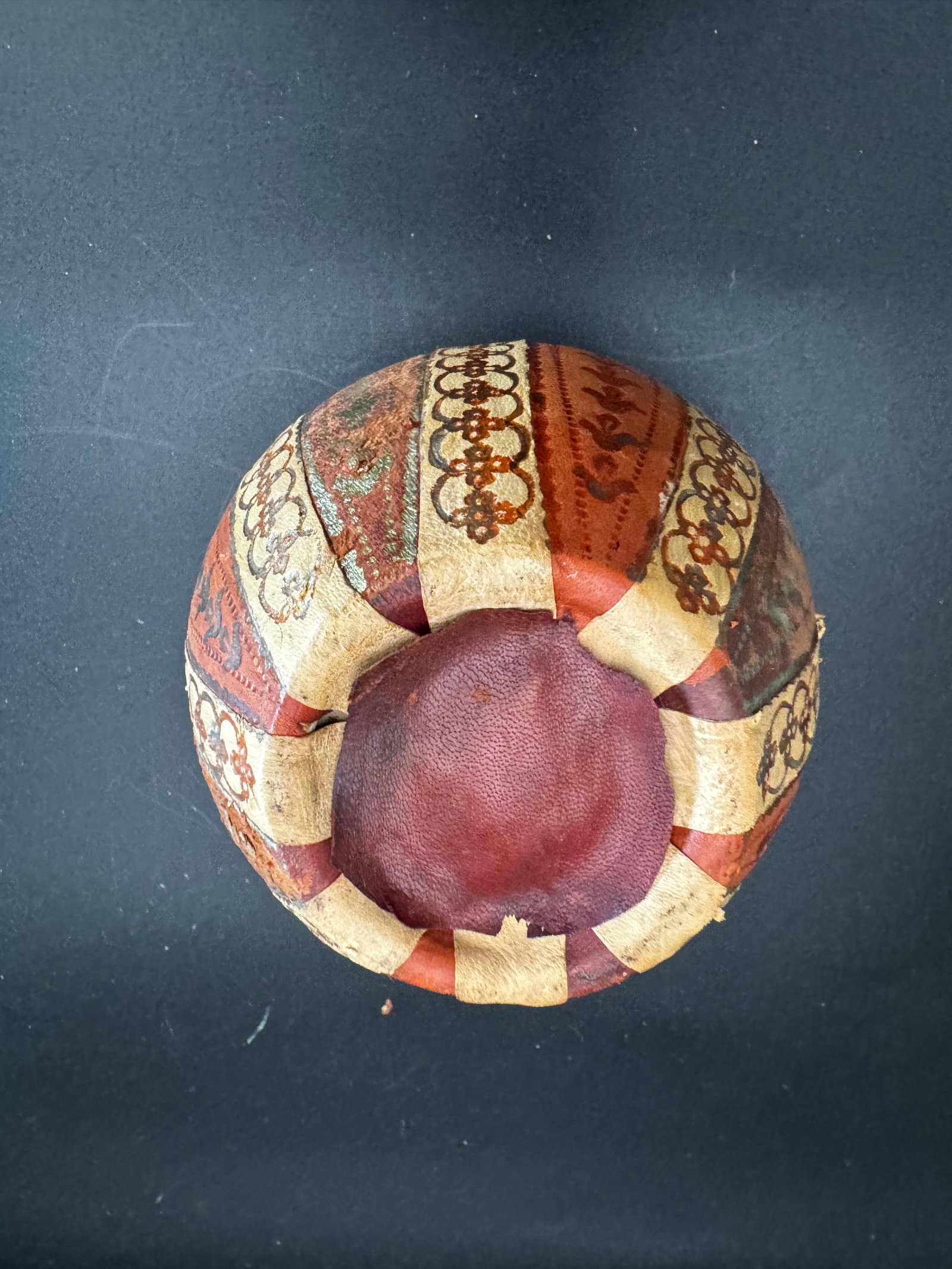 Handcrafted Leather Covered Vase - 3